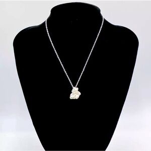 Tiffany & Co. Teddy Bear Pendant Necklace Silver 925